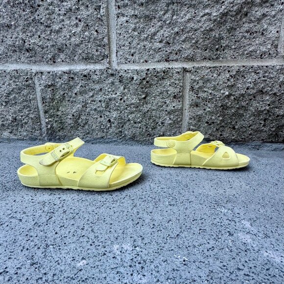 BIRKENSTOCK Rio Sandals Girls 12 30 Yellow EVA Waterproof Toddler Shoes Lemon - Picture 2 of 11